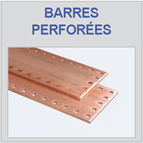 Barres cuivre perforées