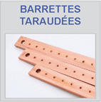 Barrettes cuivre taraudées