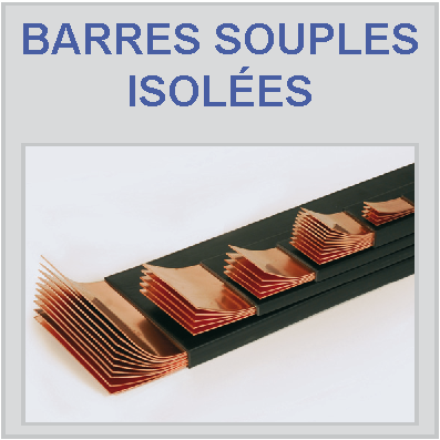 Barres cuivre souples isolées